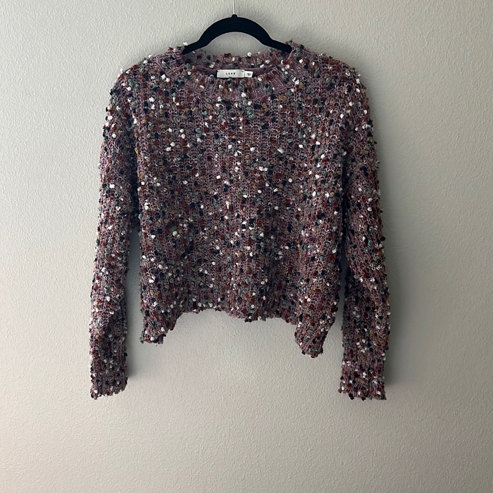 Lush Multicolored Pom Pom Sweater